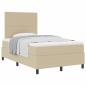 Preview: Boxspringbett mit Matratze in Beige 120x200 cm Cordstoff