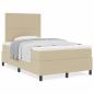 Preview: Boxspringbett mit Matratze in Beige 120x200 cm Cordstoff