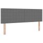 Preview: Boxspringbett mit Matratze & LED Licht Grau 140x200 cm Cord-Stoff