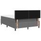 Preview: Boxspringbett mit Matratze & LED Licht Grau 140x200 cm Cord-Stoff