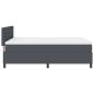 Preview: Boxspringbett mit Matratze & LED Dunkelgrau 140x200 cm Cord-Stoff
