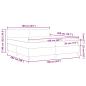 Preview: Boxspringbett mit Matratze & LED Licht Grau 160x200 cm Cord-Stoff