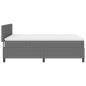 Preview: Boxspringbett mit Matratze & LED Licht Grau 160x200 cm Cord-Stoff