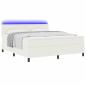 Preview: ARDEBO.de - Boxspringbett mit Matratze & LED Creme Super King Kordstoff