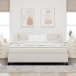 Preview: Boxspringbett mit Matratze & LED Creme Super King Kordstoff