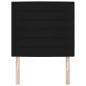 Preview: Kopfteil Schwarz Stoff 80 cm Rechteckig Modern
