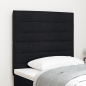 Preview: Kopfteil Schwarz 80 cm Stoff