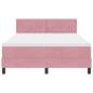 Preview: Boxspringbett mit Matratze Rosa 140x190 cm Samt