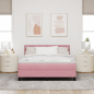 Preview: Boxspringbett mit Matratze Rosa 140x190 cm Samt