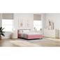 Preview: Boxspringbett mit Matratze Rosa 140x190 cm Samt