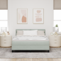 Preview: Boxspringbett mit Matratze Hellgrau 160x200 cm Samt