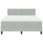 Preview: Boxspringbett mit Matratze Hellgrau 160x200 cm Samt