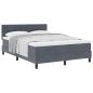 Preview: Boxspringbett mit Matratze Dunkelgrau 160x200 cm Samt