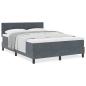 Preview: Boxspringbett mit Matratze Dunkelgrau 160x200 cm Samt