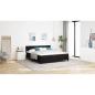 Preview: Boxspringbett mit Matratze Schwarz Super King Velvet