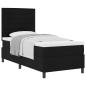 Preview: Boxspringbett mit Matratze Schwarz 90x200 cm Stoff