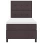 Preview: Boxspringbett mit Matratze Dunkelbraun 90x200 cm Stoff