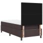 Preview: Boxspringbett mit Matratze Dunkelbraun 90x200 cm Stoff