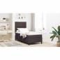 Preview: Boxspringbett mit Matratze Dunkelbraun 90x200 cm Stoff
