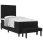 Preview: Boxspringbett mit Kissen mit Kopfteil Schwarz 90 x 200 cm Stoff