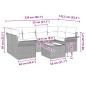 Preview: 7-teiliges Garten-Sofa-Set mit Kissen Schwarz Poly-Rattan