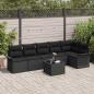 Preview: ARDEBO.de - 7-teiliges Garten-Sofa-Set mit Kissen in beigem Poly-Rattan