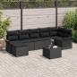 Preview: ARDEBO.de - 8-teiliges Garten-Sofaset mit Kissen Beige Poly Rattan
