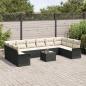 Preview: 10-teiliges Garten-Sofa-Set mit Kissen Braun Poly Rattan