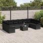 Preview: 11-teiliges Garten Sofa Set mit Kissen Beige Poly-Rattan