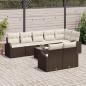 Preview: 8-teiliges Garten-Sofa-Set mit Kissen Grau Poly-Rattan