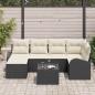 Preview: 6-teiliges Garten-Sofa-Set mit Kissen Braun Poly-Rattan