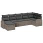 Preview: Garten Sofa Set Set von 7 Grau Rattan, Polyesterkissen