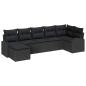 Preview: Garten Sofa Set 7-teilig Schwarz Poly Rattan Outsidesofa
