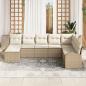 Preview: Gartensofa-set mit Kissen 8 pcs Beige Poly Rattan