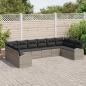 Preview: Sofa Set 10 stk. Hellgrau [Synthetisch]: Polyrattan