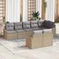 Preview: 8-teiliges Garten Sofaset mit Kissen Beige Poly Rattan