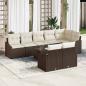 Preview: ARDEBO.de - Sofa Set mit Kissen 9 pcs Braun Poly Rattan