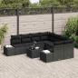 Preview: Garten-Sofa Set Set aus 9 Teilen Schwarz