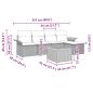Preview: Garten Sofa Set 6 Teile Schwarz und Holzton Poly-Rattan und Holz