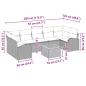 Preview: 8-teiliges Garten Sofa Set mit Kissen Beige Poly Rattan Akazie