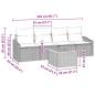 Preview: Gartensofa-set mit Kissen 5 pcs Schwarz Poly-Rattan