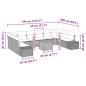 Preview: 11-teiliges Garten-Sofa-Set mit Kissen Beige Poly Rattan Akazie