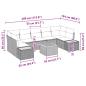 Preview: 8-teiliges Garten-Sofa-Set mit Kissen Schwarz Poly Rattan Akazie