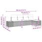 Preview: 5-teiliges Garten Sofa Set mit Kissen Grau Poly Rattan Akazie