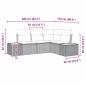 Preview: 4-teiliges Garten-Sofa-Set mit Kissen in Grau aus Poly-Rattan und Akazie