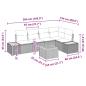 Preview: 6-teiliges Garten Sofa Set mit Kissen Beige Poly Rattan Akazie