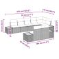 Preview: 8-teiliges Garten Sofa Set mit Kissen Schwarz Poly Rattan Akazie