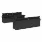 Preview: 9-teiliges Garten Sofa Set mit Kissen Schwarz Poly Rattan