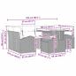 Preview: 7-teiliges Garten Sofa Set mit Kissen Hellgrau Poly Rattan