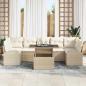 Preview: 8-teilige Garten Sofaset mit Kissen Beige Poly Rattan